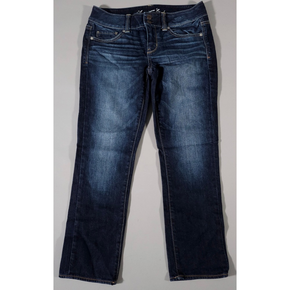 American Eagle Artist Jeans Womens 4 Dark Blue‎ Stretch Regular Low Rise Flare
